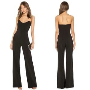 Nookie Diamond Strapless Wide Leg Corset Jumpsuit Womens Size Large $309